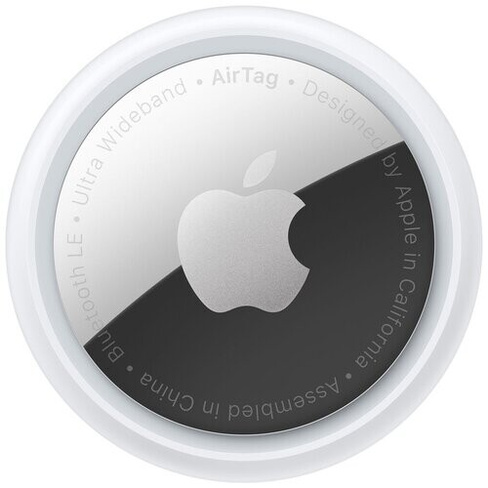 Трекер Apple AirTag модели iPhone и iPod touch с iOS 14.5 или новее; модели iPad с iPadOS 14.5 или новее, 1 шт., белый/с