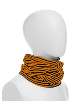 NORVEG Soft Шарф-трансформер, цвет черно-оранжевая полоска 6430