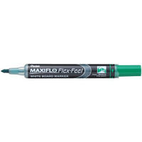 Pentel Маркер для досок Maxiflo Flex-Feel, зелeный, 1 шт.