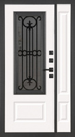 Входная дверь металлическая Виладж Букле Графит / Силк Сноу 1200х2050