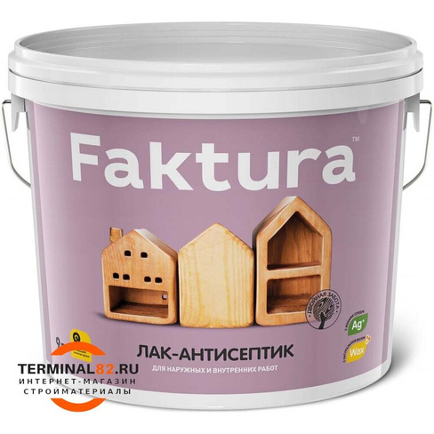 Лак-антисептик FAKTURA тик, ведро 9 л