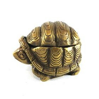 Статуэтка Бронзовая черепаха-шкатулка 9х6х6