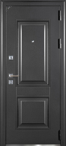 Входная дверь металлическая Базальт Букле графит / Софт капучино 860х2050