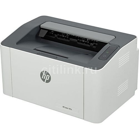 Принтер лазерный HP Laser 107a черно-белая печать, A4, цвет белый [4zb77a]