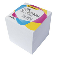 Блок для записей бумажный Silwerhof Стандарт, 701041, 90x90x90, белый, на склейке 12 шт./кор.