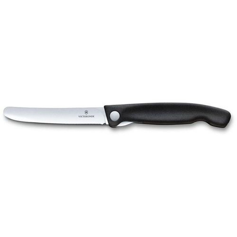Нож кухонный Victorinox Swiss Classic, для овощей, 110мм, заточка прямая, стальной, черный [6.7803.fb]