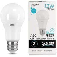 Упаковка ламп LED GAUSS E27, груша, 12Вт, 10 шт. [23222]