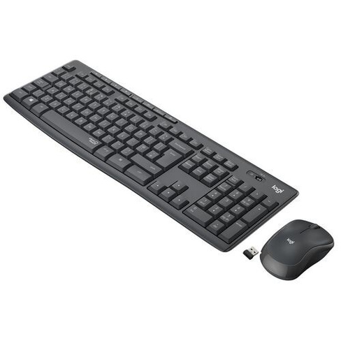 Комплект (клавиатура+мышь) Logitech MK295 Silent Wireless Combo (Ru layout), USB, беспроводной, черный [920-009807]