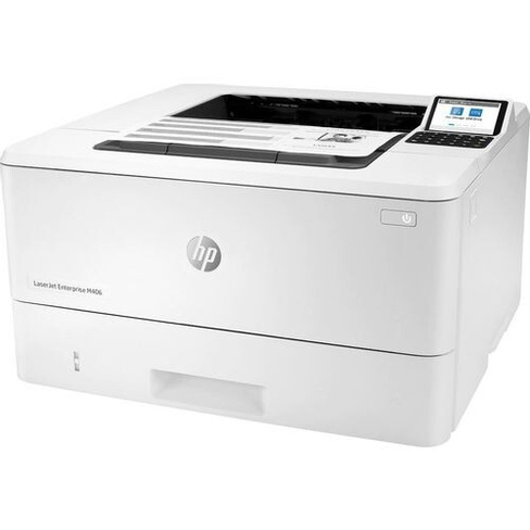Принтер лазерный HP LaserJet Enterprise M406dn черно-белая печать, A4, цвет белый [3pz15a]