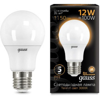 Упаковка ламп LED GAUSS E27, шар, 12Вт, A60, 10 шт. [102502112]