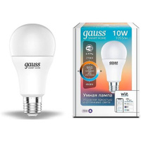Умная лампа GAUSS Smart Home E27 белая 10Вт 1055lm Wi-Fi (1шт) [1080112]