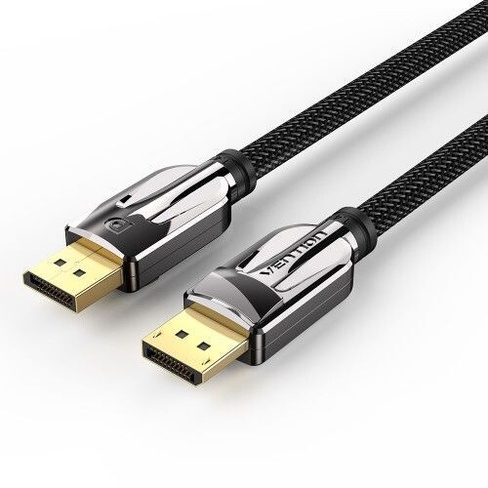 Кабель аудио-видео VENTION DisplayPort (m) - DisplayPort (m), ver 1.4, 3м, GOLD, черный [hcabi]