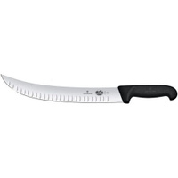 Нож кухонный Victorinox Fibrox, обвалочный, 250мм, заточка прямая, стальной, черный [5.7323.25]