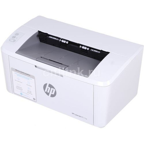 Принтер лазерный HP LaserJet M111w черно-белая печать, A4, цвет белый [7md68a]