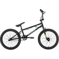 Велосипед STARK Madness BMX 2 (2022), BMX (взрослый), рама 9", колеса 20", черный/зеленый, 12.5кг [hq-0005130]