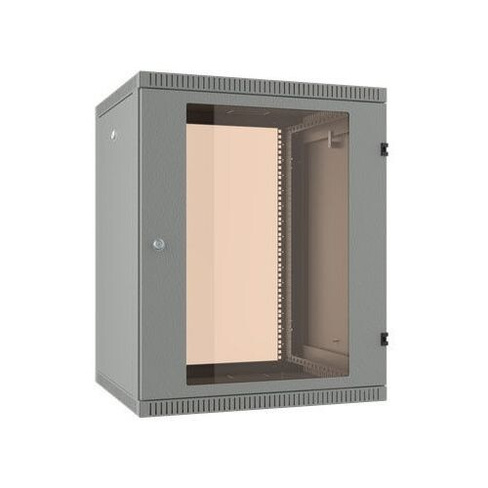 Шкаф коммутационный NT 589169 настенный, стеклянная передняя дверь, 18U, 600x880x350 мм