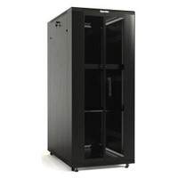 Шкаф серверный Hyperline TTB-2261-DD-RAL9004 напольный, перфорированная стальная передняя дверь, 22U, 600x1166x1000 мм