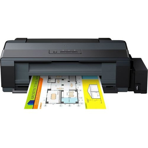 Принтер струйный Epson L1300 цветная печать, A3+, цвет черный [c11cd81401/403/504/402]