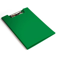 Папка клип-борд Бюрократ -PD602GRN, A4, пластик, зеленый, с крышкой 20 шт./кор.
