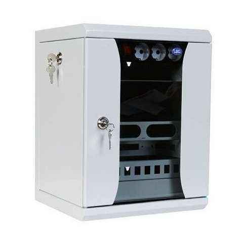 Шкаф коммутационный ЦМО ШРН-8.255-10 настенный, стеклянная передняя дверь, 8U, 320x420x305 мм