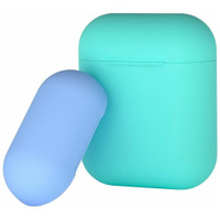 Чехол Deppa для AirPods двухцветный, mint/blue