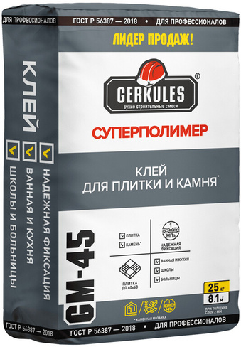 Клей для кафеля Суперполимер, 25 кг GM-45