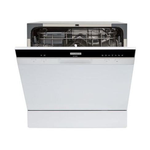 Посудомоечная машина Hyundai DT405, компактная, настольная, 55см, загрузка 8 комплектов, белая