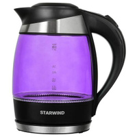 Чайник электрический StarWind SKG2217, 2200Вт, фиолетовый и черный