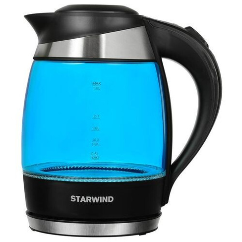 Чайник электрический StarWind SKG2216, 2200Вт, синий и черный