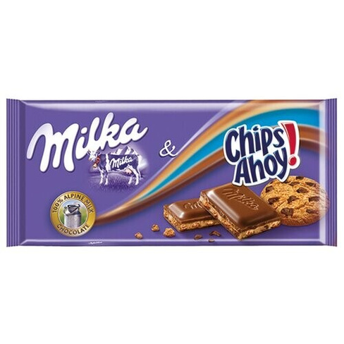 Шоколад Milka Chips Ahoy молочныймолочный крем, 100 г