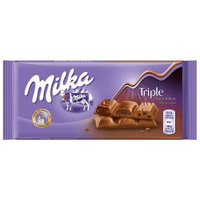 Шоколад Milka Triple Choco Cocoa молочныйшоколадный, 100 г