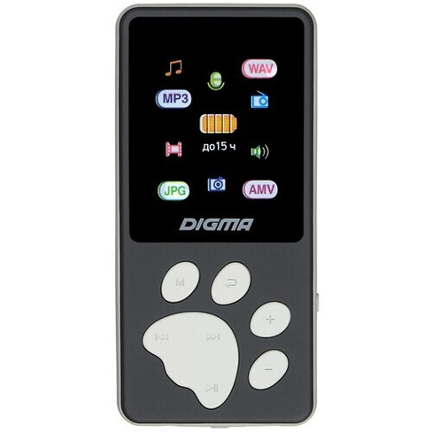 MP3-плеер DIGMA S4 8 ГБ, RU, черный/серый