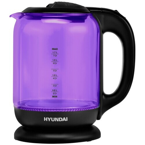 Чайник HYUNDAI HYK-G5809, черный/фиолетовый
