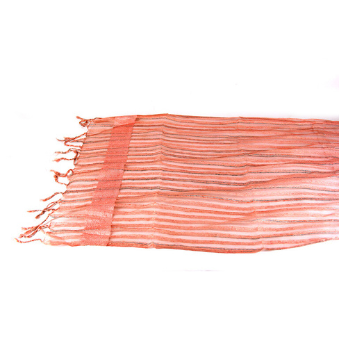 Шарф из органзы 55х180 оранжево-розовый