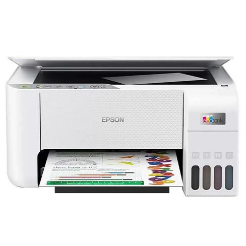 МФУ Epson L3256, цветной принтер/сканер/копир A4 4 цвета СНПЧ LAN USB белый