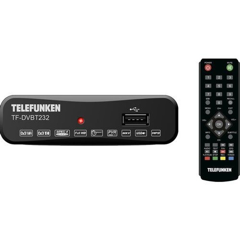 Ресивер DVB-T2 Telefunken TF-DVBT232, черный
