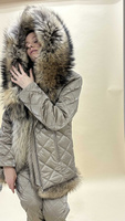 Зимний костюм женский для прогулок до -30-35 граудусов, модель Bellezza - Варежки с мехом (мех используем дополнительно)