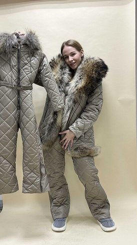 Зимний family look для мамы и дочки: костюм и комбинезон до -35 градусов - 40-42