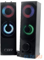 CBR CMS 514L Black, Акустическая система 2.0, питание USB, 2х3 Вт (6 Вт RMS), пластик, RGB-подсветка, конструкция-транфо