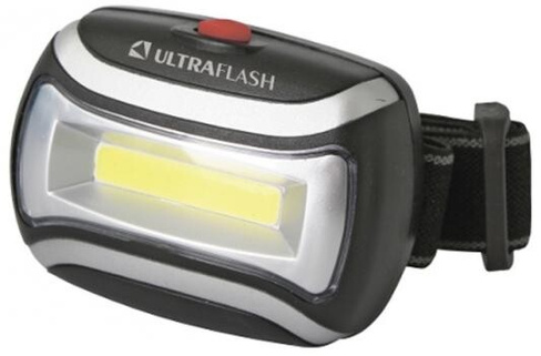 Ultraflash LED5380 (фонарь налобн.черн. 3 Вт COB LED, 3 реж, пласт, пакет)