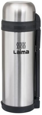 Термос ЛАЙМА классический с узким горлом, 1,8 л, нержавеющая сталь, пластиковая ручка, 601405 Лайма