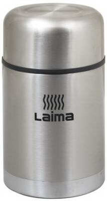 Термос ЛАЙМА универсальный с широким горлом, 0,8 л, нержавеющая сталь, 601408 Лайма