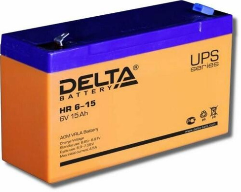 Delta HR 6-15 (15 А\\\\ч, 6 В) свинцово- кислотный аккумулятор DELTA