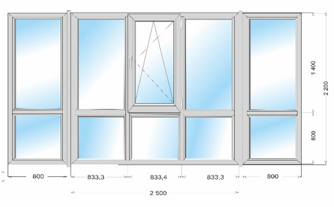 Панорамное остекление балкона трехкамерным профилем REHAU BLITZ 32 мм