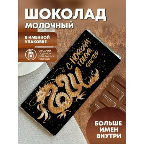 Шоколад молочный "С Новым годом" Виктор ПерсонаЛКА Виктор