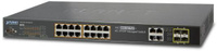 IPv6 Managed 16-Port 802.3at PoE Gigabit Ethernet Switch + 4-Port SFP (230W) Planet