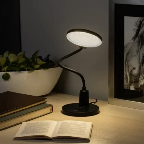 Настольная лампа светодиодная Эра LED-501-10W-BK нейтральный белый свет цвет черный, с регулировкой яркости ЭРА NLED-501