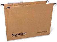 Подвесные папки картонные BRAUBERG(Италия), комплект 10 шт., 315х245 мм, до 80 л., А4, 220/240 г/м2, пластиковые табул.,