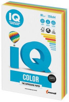 Бумага IQ color, А4, 80 г/м2, 250 л. (5 цв. x 50 л.), цветная интенсив RB02