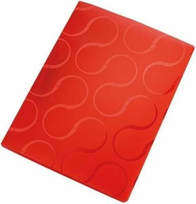 Папка с файлами OMEGA, 20 файлов, цвет красныйй, материал полипропилен, плотность 450 мкр Panta Plast